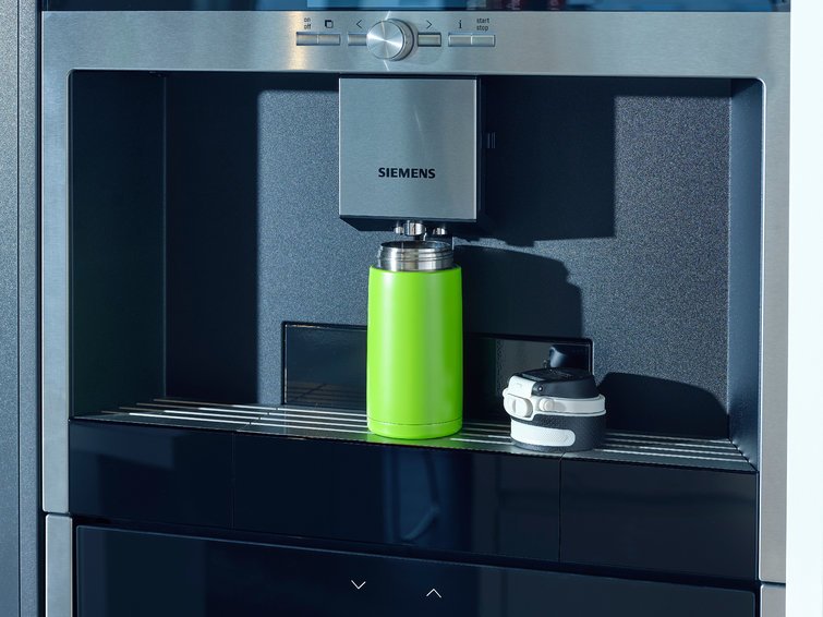 Leifheit 03249 Taza De Viaje 350 Ml Negro, Verde Acero Inoxidable