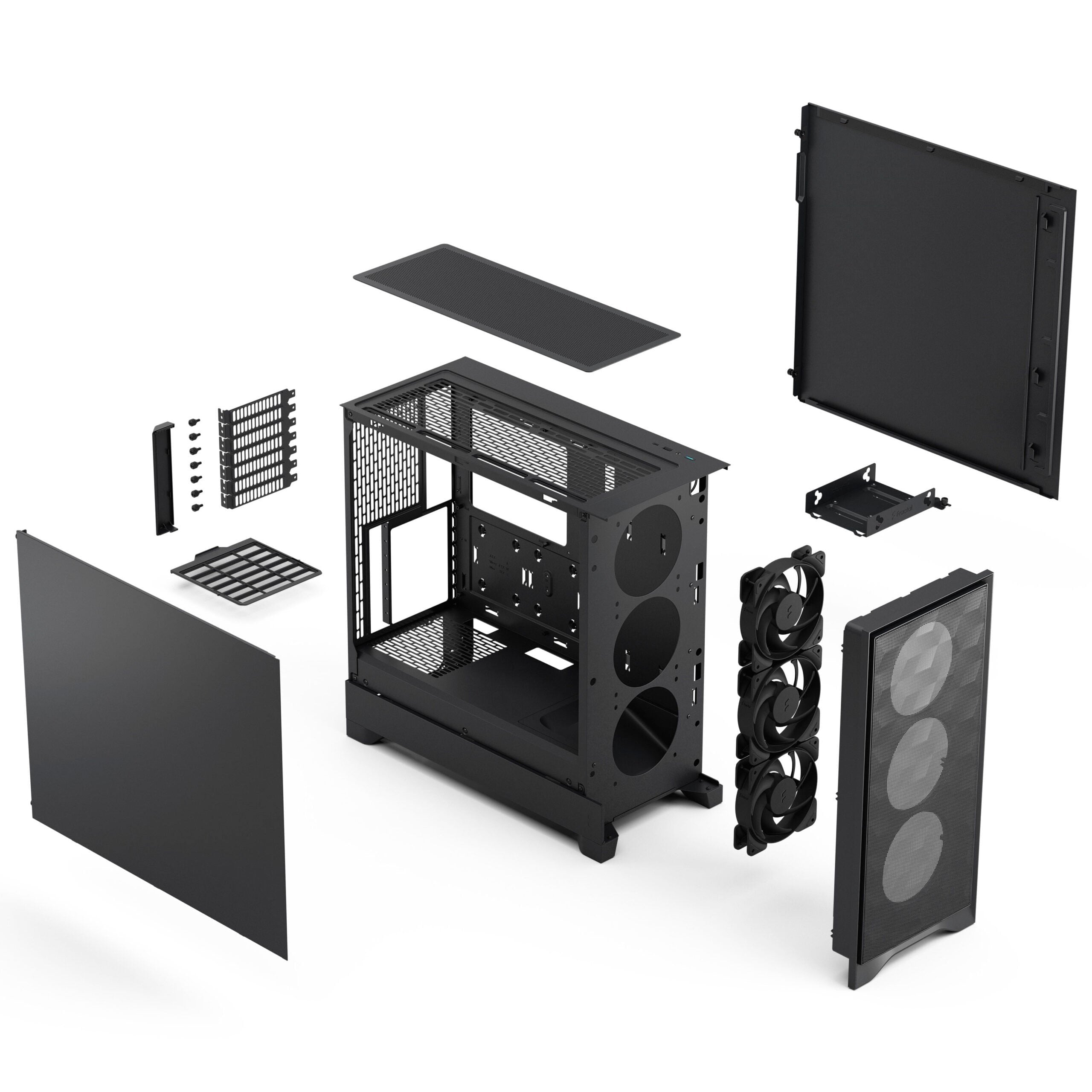 Caja  Pc Fractal Pop 2 Air Black Solid Fd-C-Poa2a-01