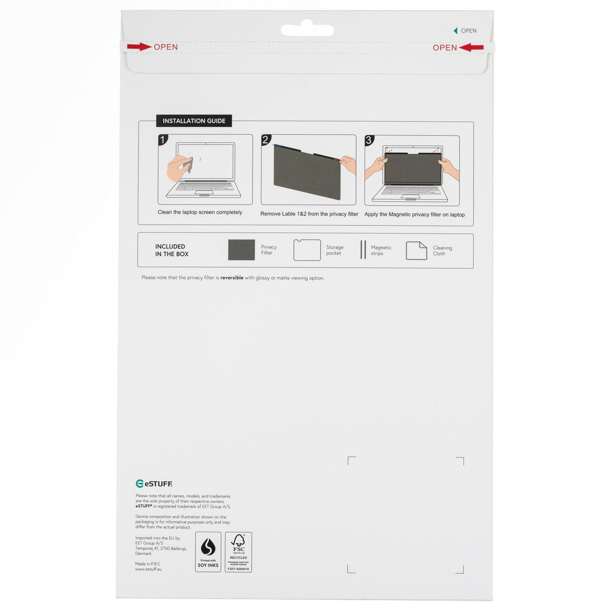 EAN 5715063385661 - eSTUFF GLBM15351204 filtro para monitor 39,6 cm (15.6") Portátil Filtro de privacidad para pantallas sin  imagen 2