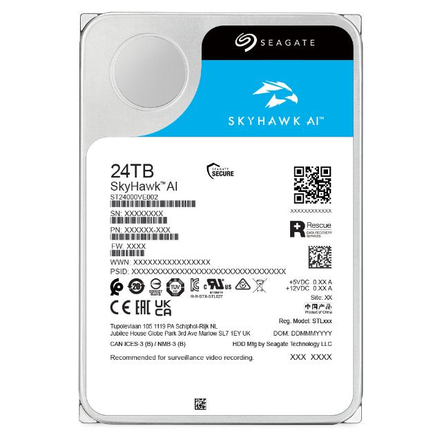 EAN 0763649181881 - Seagate SkyHawk AI disco duro interno 24 TB 7200 RPM 512 MB 3.5" Serial ATA III imagen 4