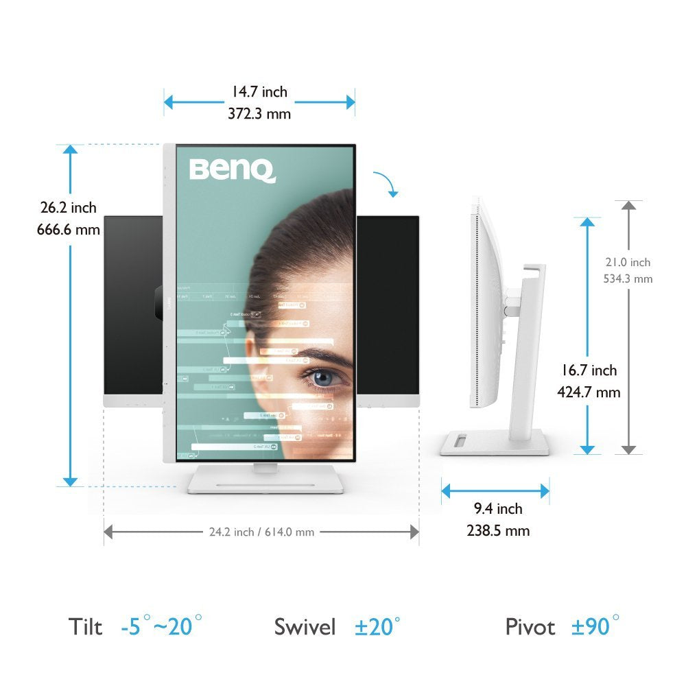 Monitor Benq Gw2790qt Ips Qhd 27 Blanco 9h.Llgla.Tbe