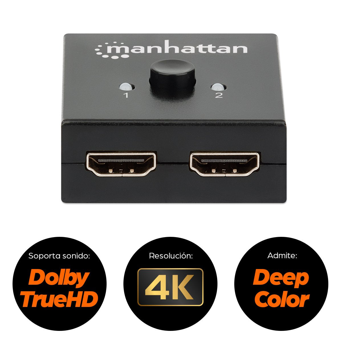 EAN 0766623207850 - Manhattan 207850 interruptor de video HDMI imagen 3