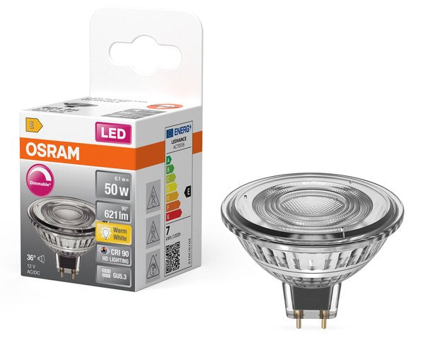 Osram Led Lámpara Superstar Mr16 50 Gu5.3 8 W Transparente, 1 Unidades