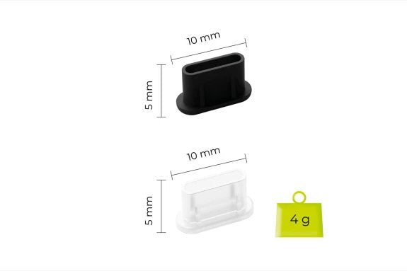 Mobile Origin Usb-C Dust Plug Cleaning Brush Cl1 Black/Clear