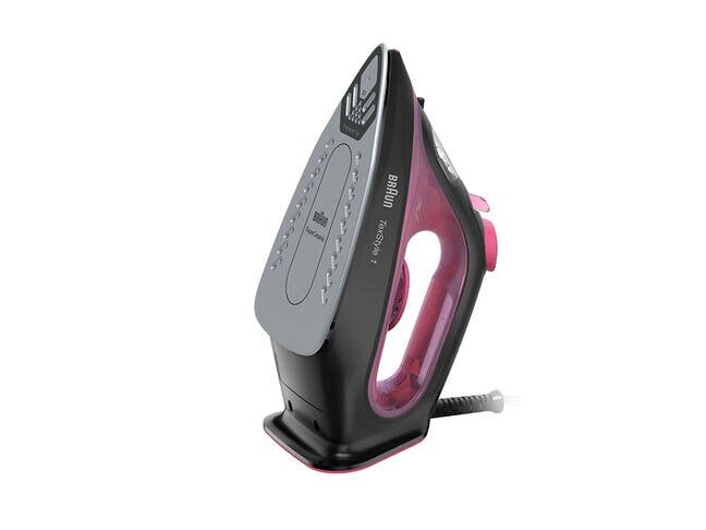 Plancha Vapor-Seco Suela De Cerámica 2000 W Negro, Púrpura  Braun Texstyle 1