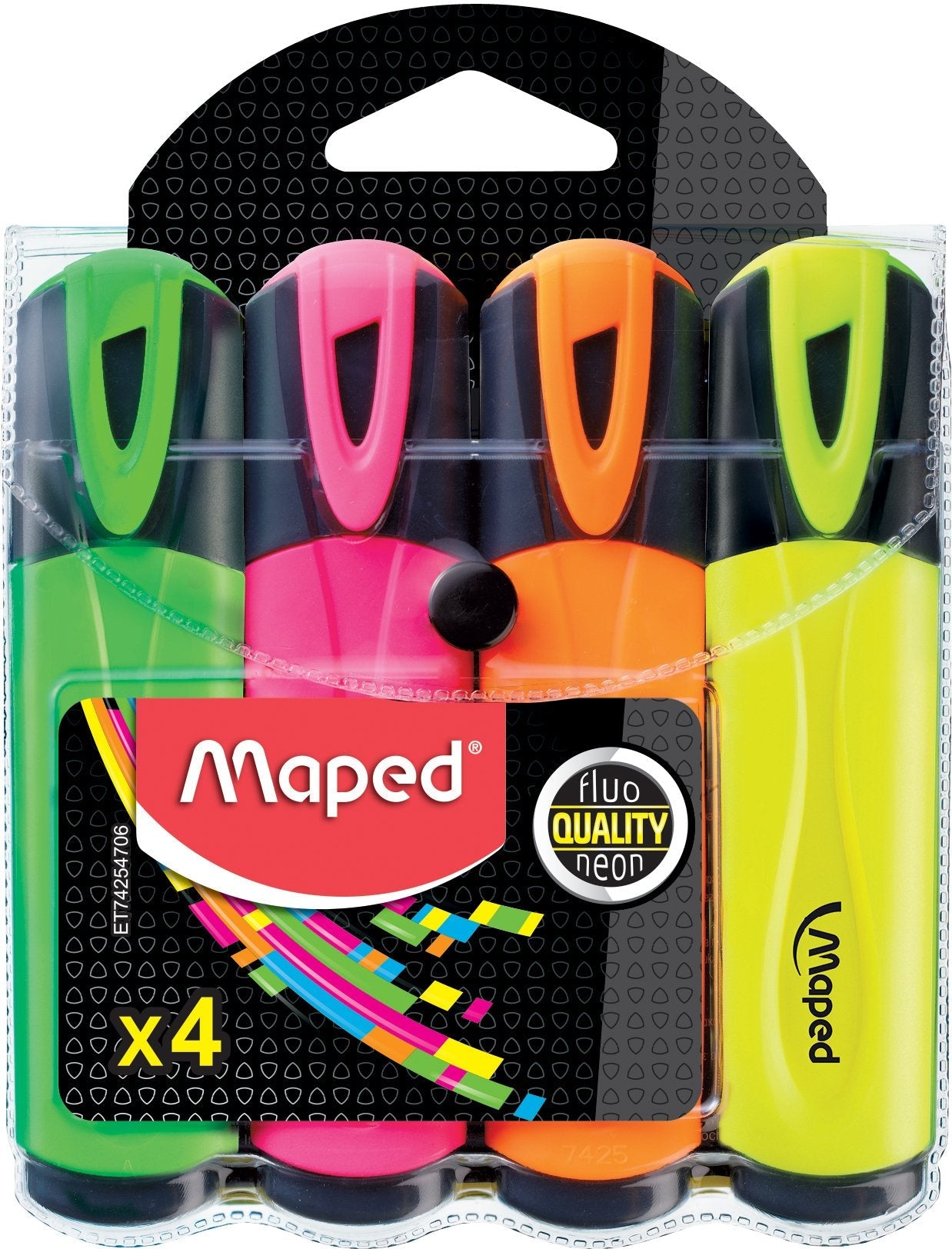 Maped Marcador Fluorescente Peps Classic Colores Surtidos En Estuche De 4