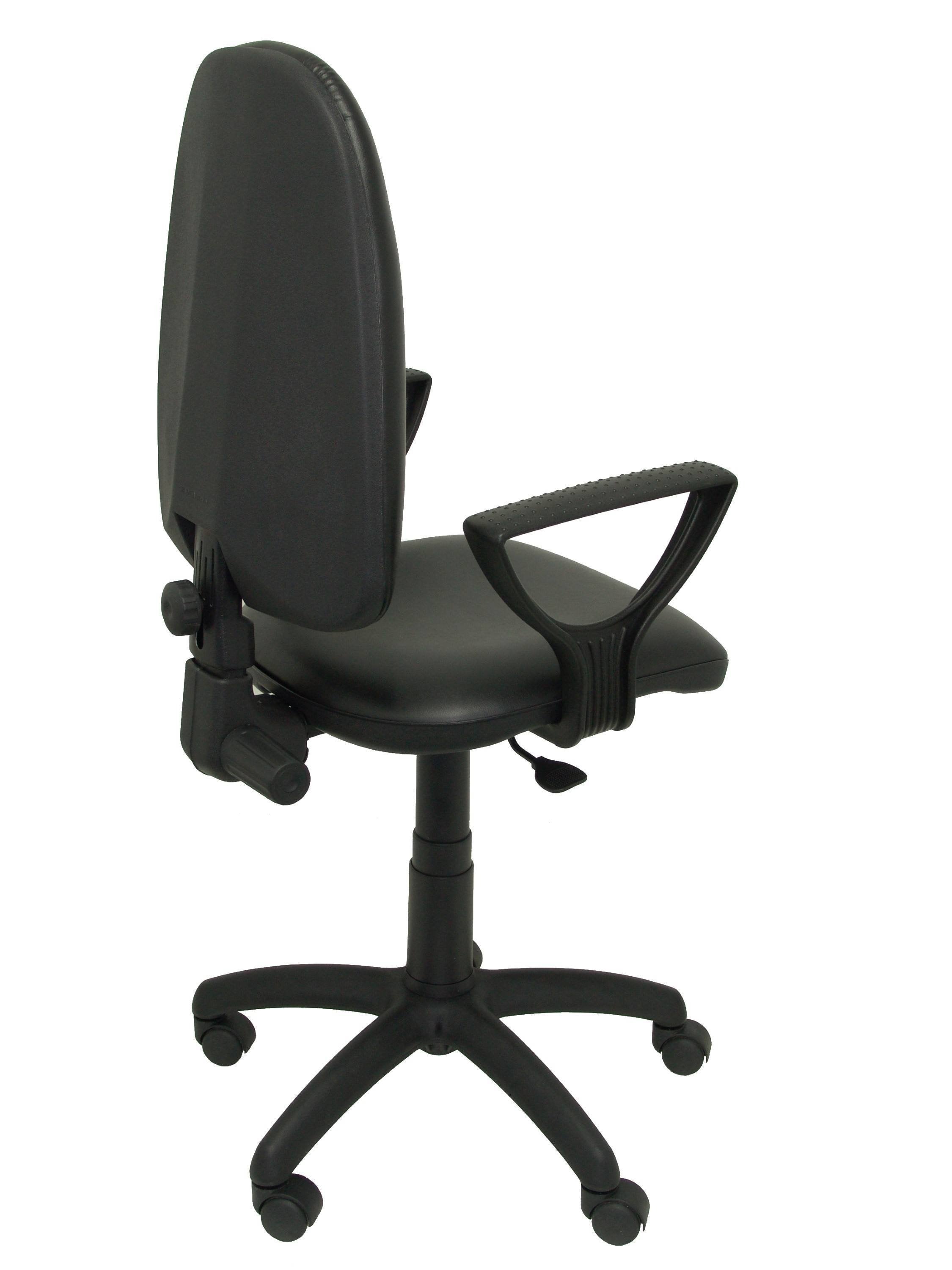 Silla Ayna Similpiel Negro Con Brazos