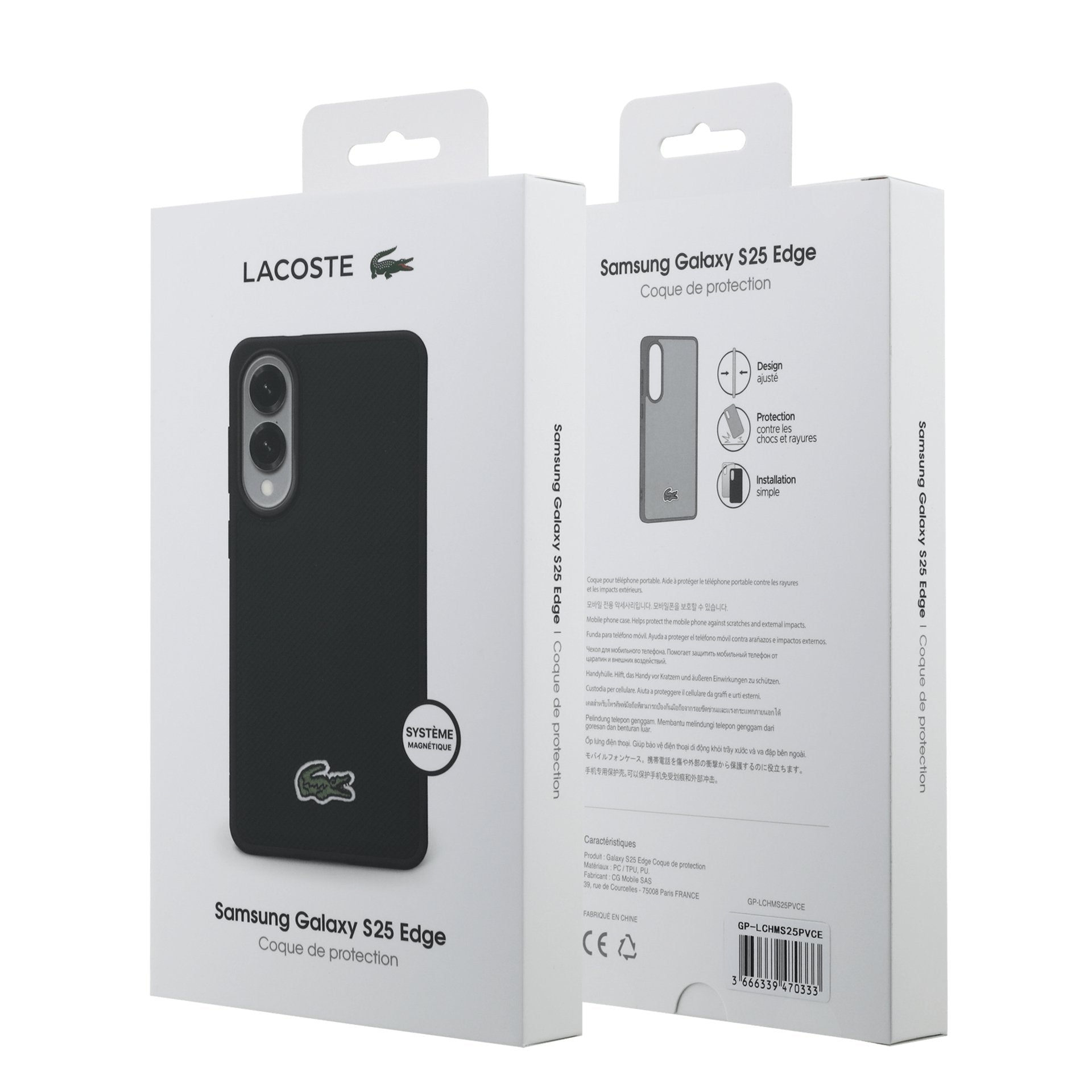 Funda Magnética Petit Piqué Lacoste Color Sinople Para Galaxy S25 Edge  Gp-Lc