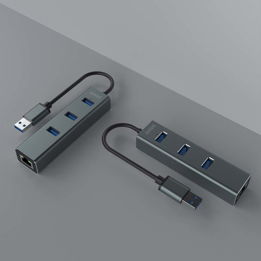 EAN 5901986047773 - Savio AK-57 USB-A - 3 x USB-A HUB with RJ-45 Gigabit Ethernet adapter 5000 Mbit/s grey USB 3.2 Gen 1 (3.1 imagen 6
