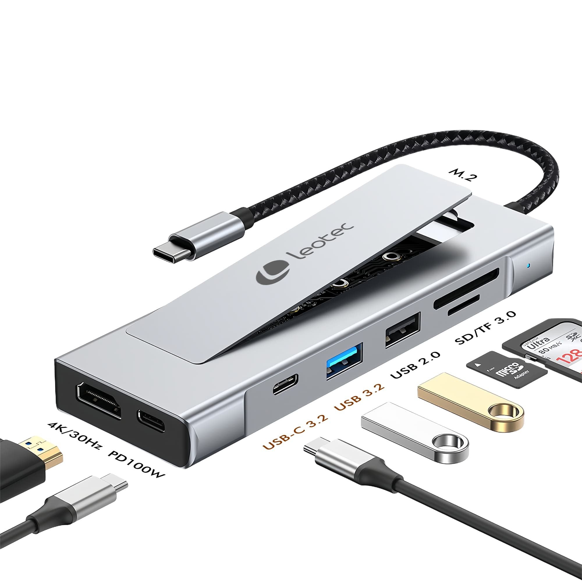 Leotec Docking Station 8-1 Con Caja Externa Ssd M2