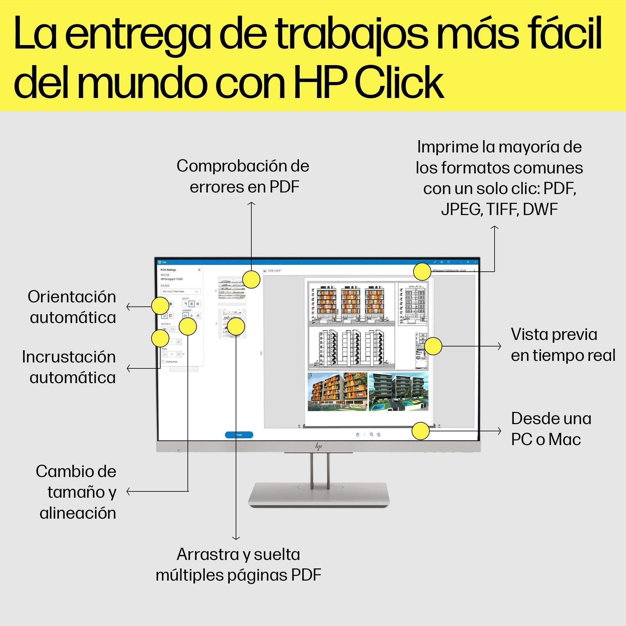 Impresora Hp Designjet T1600dr Postscript De 36 Pulgadas