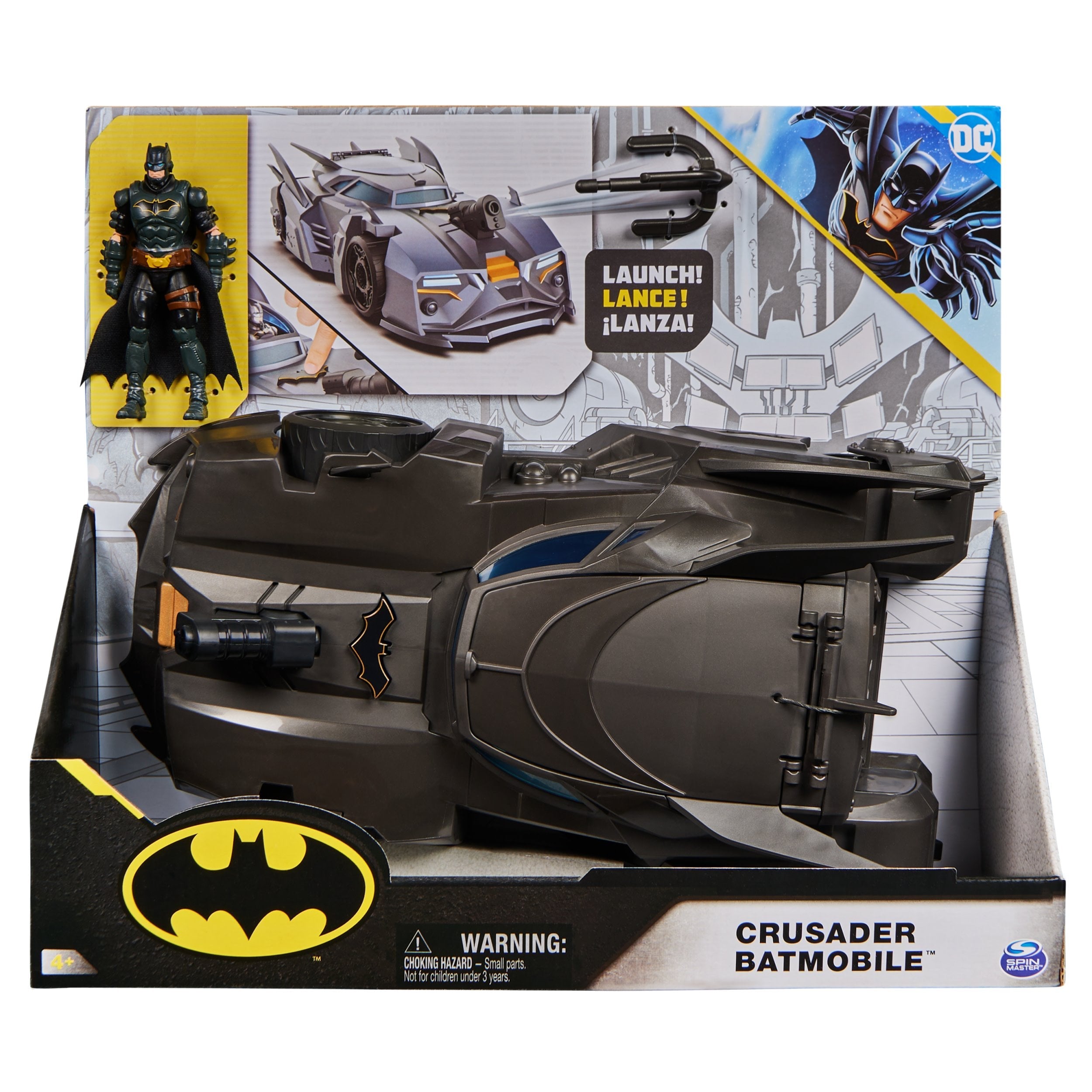 Batman Vehicle Crusader Batmobile With 4" Figure, 6067473