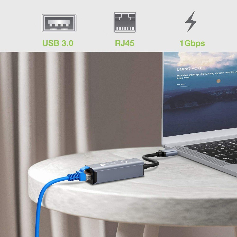 Techly Idata Usb-Etgiga-Aa Adaptador/Tarjeta De Red Usb-A 3.0 A Rj45 Gigabit