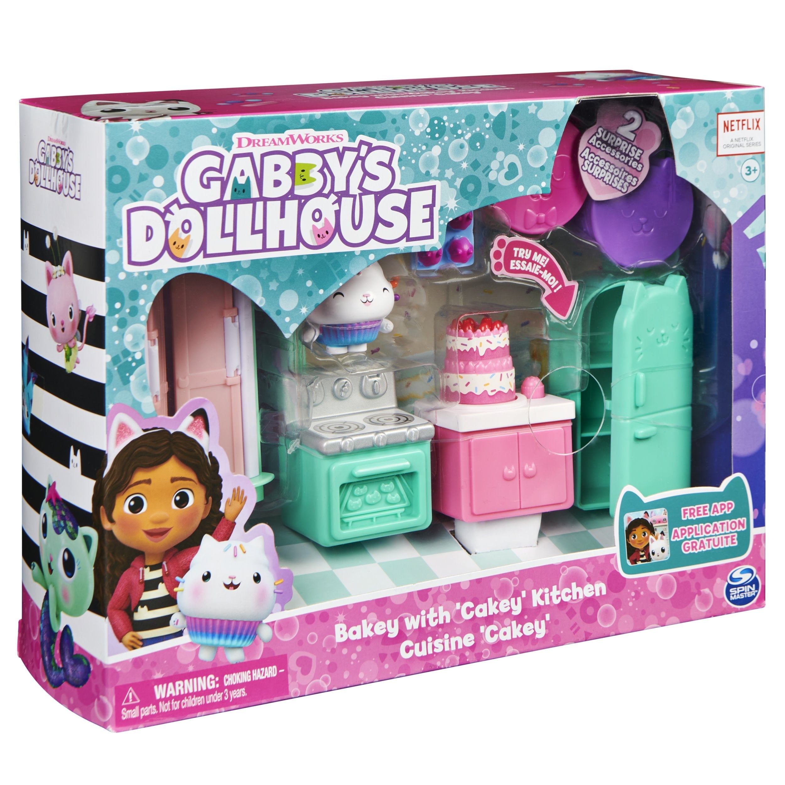 Spin Master Gabby'S Dollhouse Deluxe Room Cocina Con Figura De Gato Kuchi 6062035
