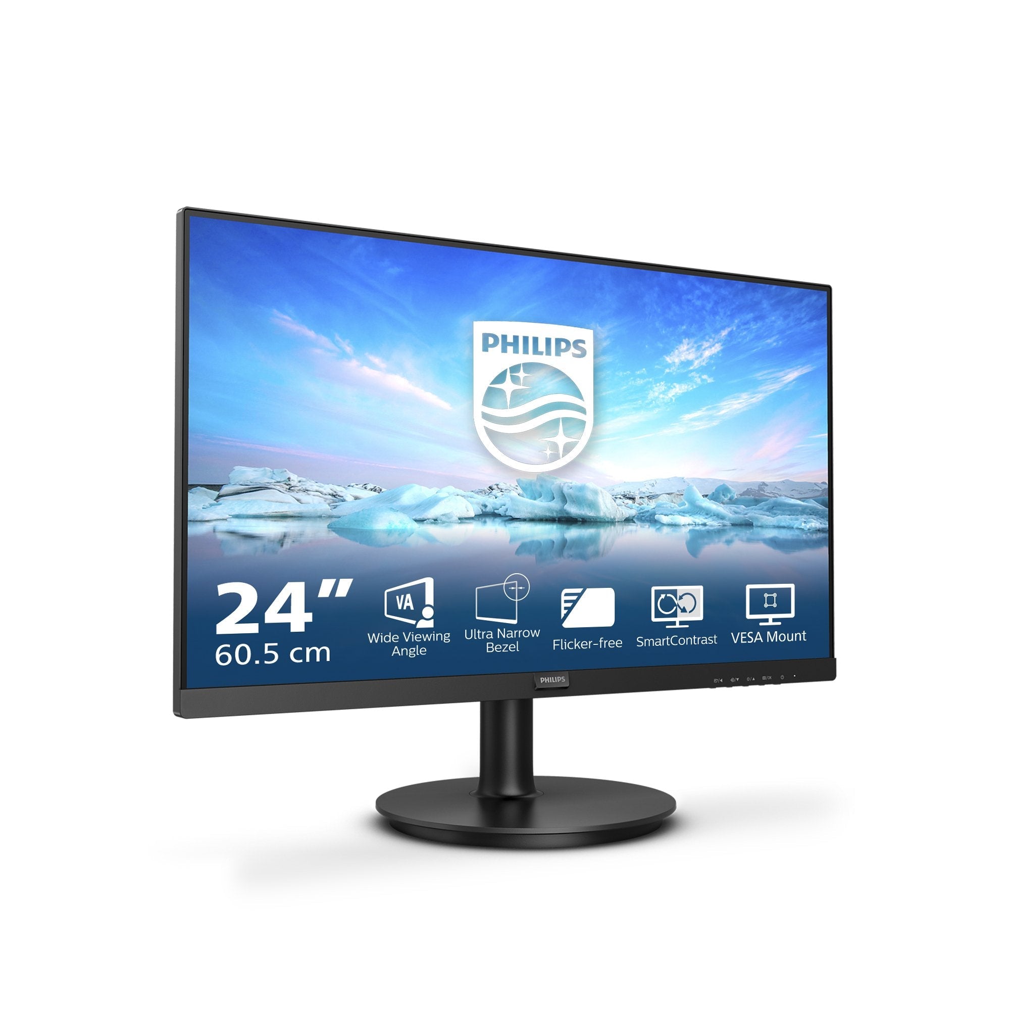 Monitor Philips 23,8" 241v8l/00 Led 4ms Hdmi Vga Negro
