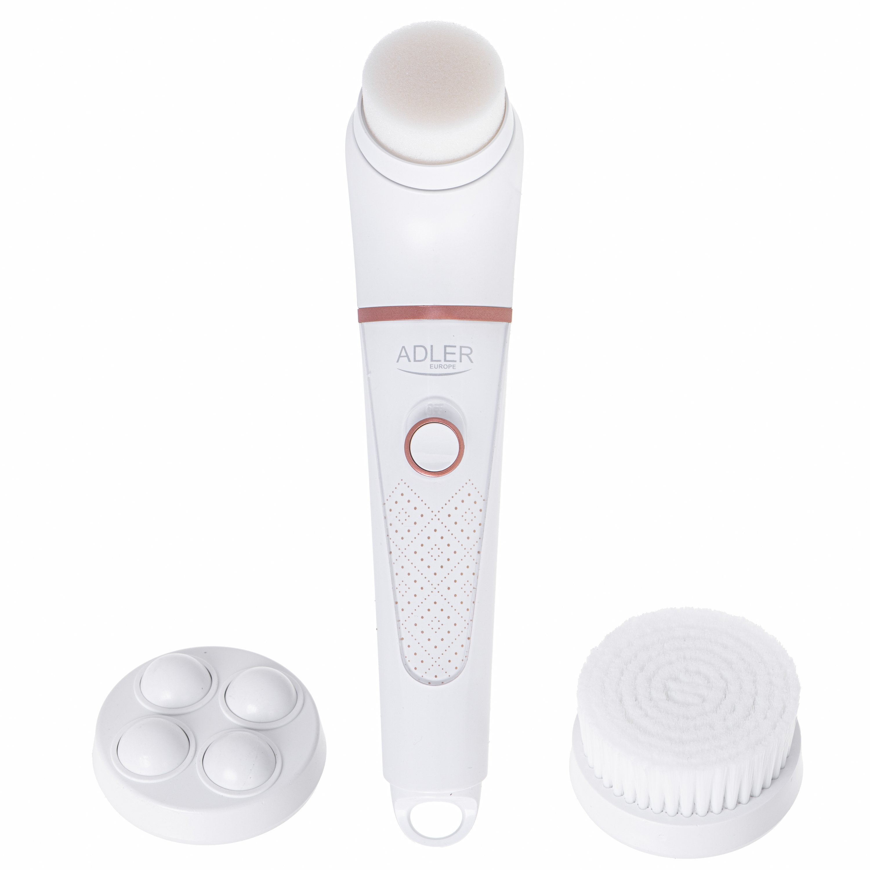 Adler Ad 2178 Cepillo De Limpieza Facial Cepillo Vibrador Y Giratorio Blanco Batería