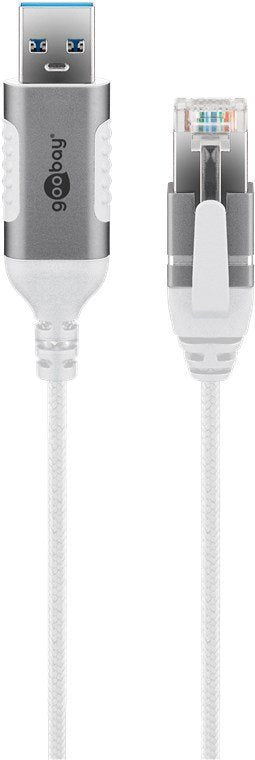 EAN 4040849743818 - Goobay 74381 cambiador de género para cable USB 3.0 type A RJ45 Blanco imagen 1