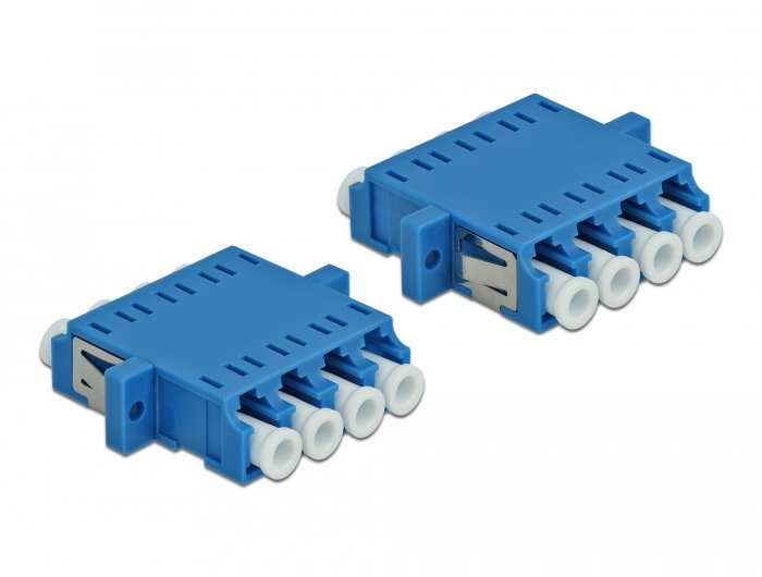 Lwl Kupplung Lc Quad Buchse Zu Lc Quad Buchse Singlemode 2 Stück Blau