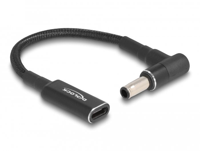 Delock 60042 Cable De Carga Portátil Usb Type-C Hembra A Samsung 5,5 X 3,0 Mm Macho En Ángulo De 90° 15 Cm