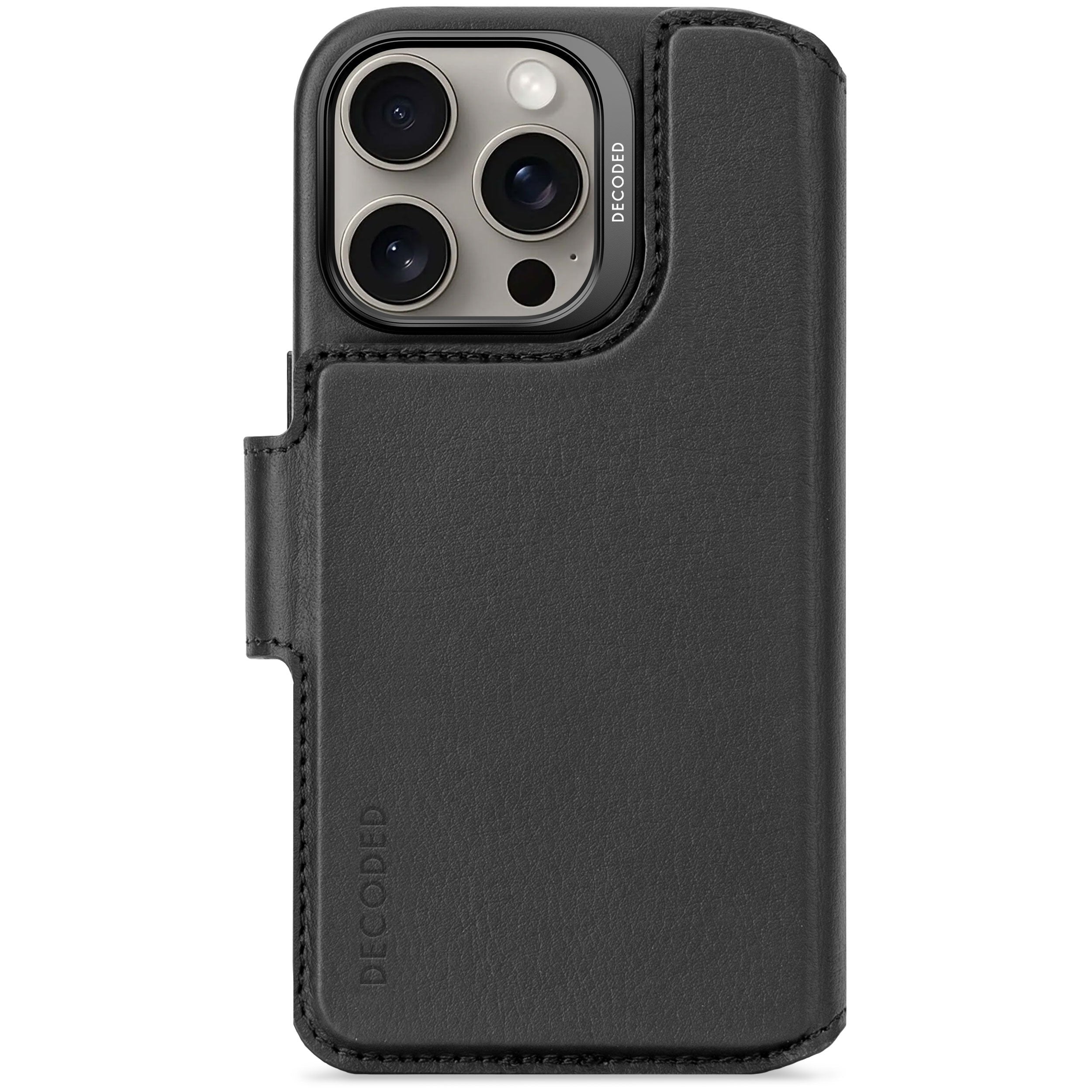 Decoded Leather Detachable Wallet Do Iphone 16 Pro Magsafe Negro