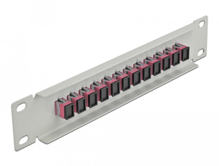 Delock 10" Lwl Patchpanel 12 Port Sc Simplex Violetat 1 He Gris