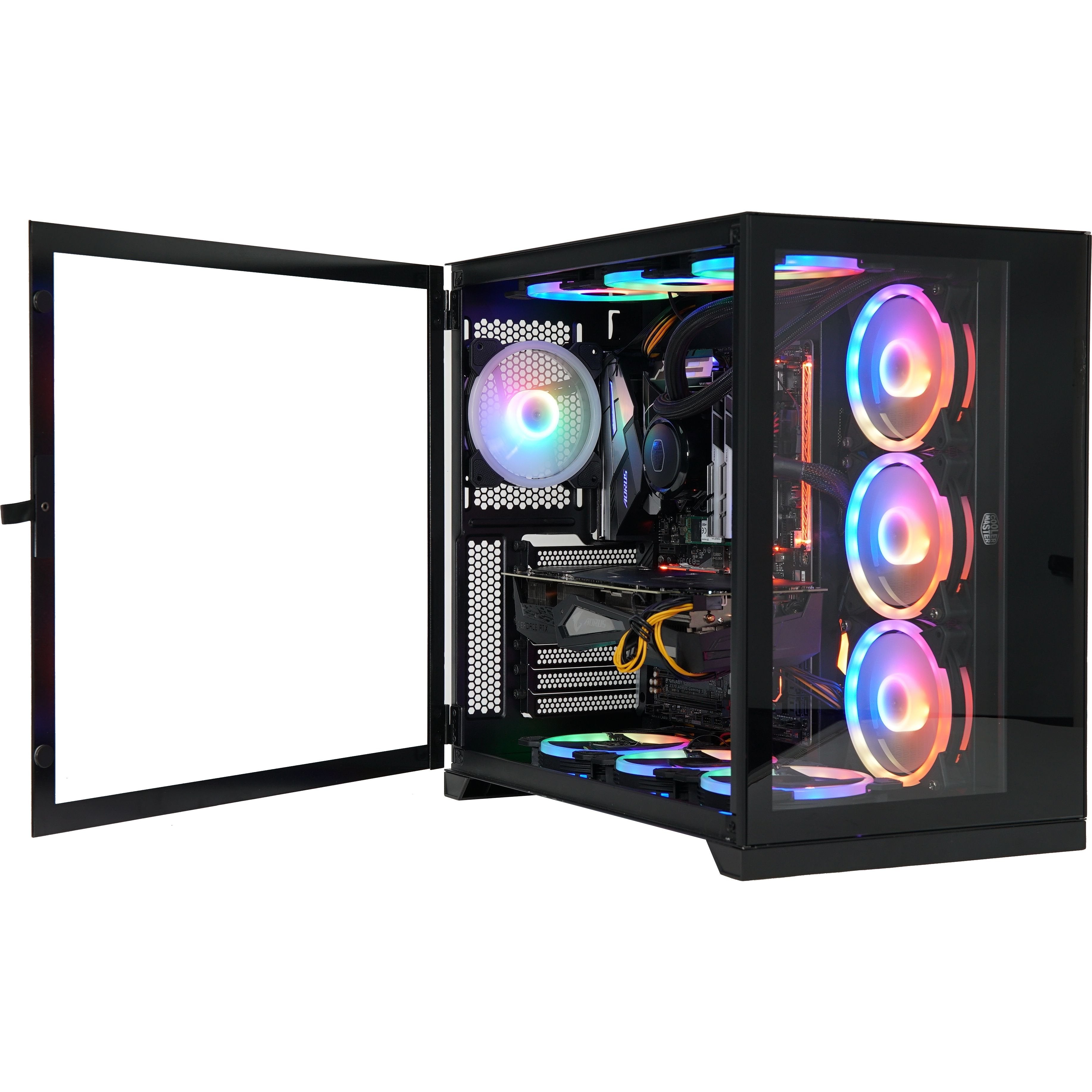 Caja Pc Inter-Tech C-703 Vision Vidrio Templado X 2 88881364 Negra