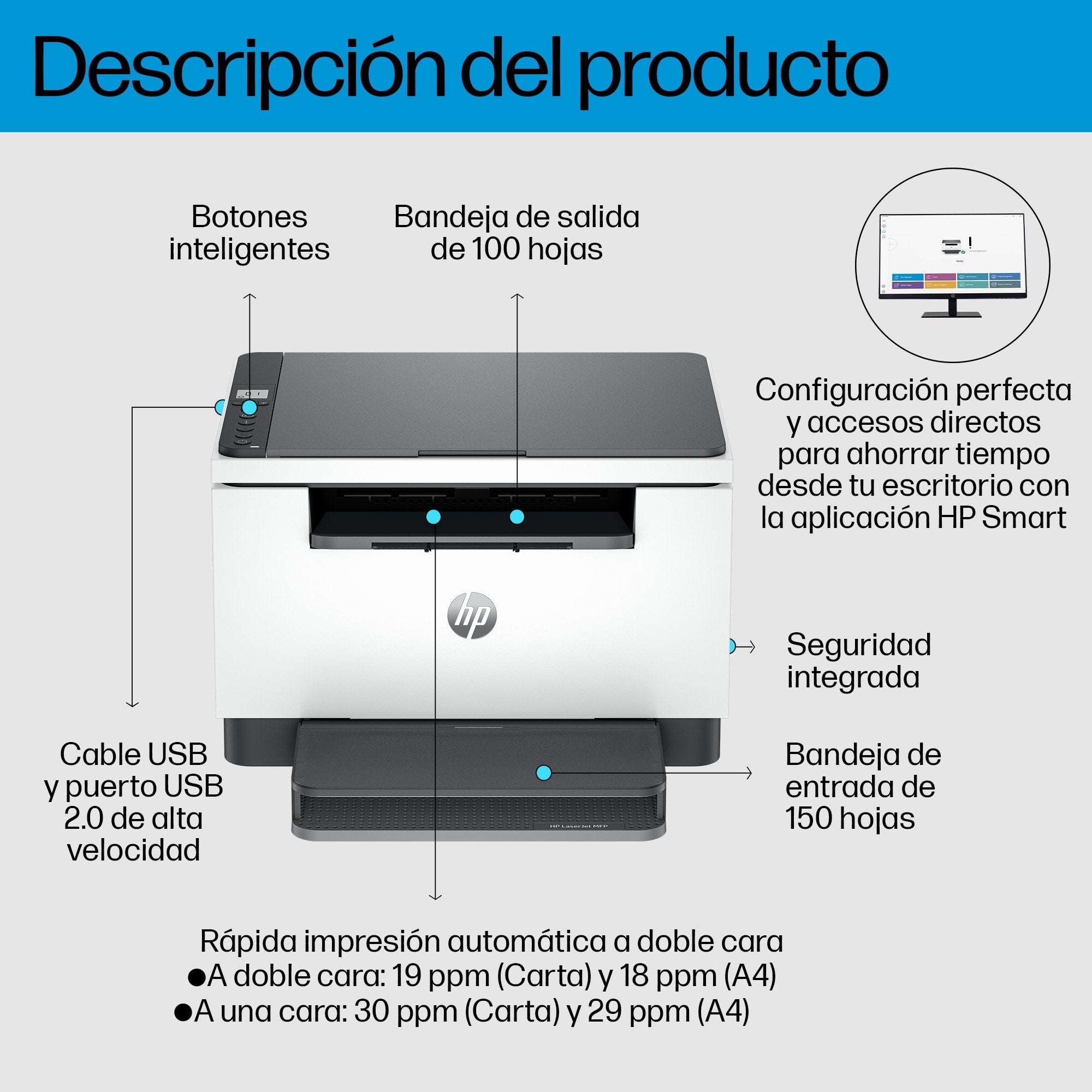 EAN 5715063679753 - HP LaserJet MFP M234d Printer Laser A4 600 x 600 DPI 29 ppm imagen 4