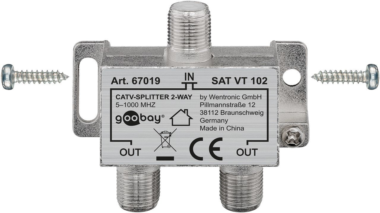 Catv-Splitter 2-Way - Splitter For Catv Devices 5-1000 Mhz