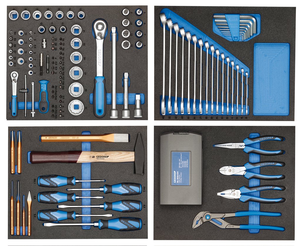 Carro De Herramientas Gedore Workster Highline Azul/Negro, Incluye 147 Herramientas 3082105
