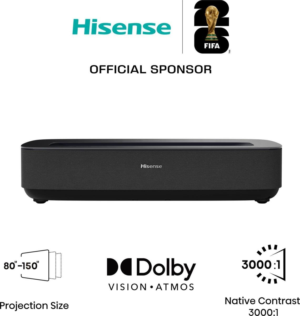 EAN 6942351411163 - Hisense Laser TV PL2 proyector de TV Proyector de alcance ultracorto 2700 lúmenes ANSI DLP UHD 4K (3840x2 imagen 1