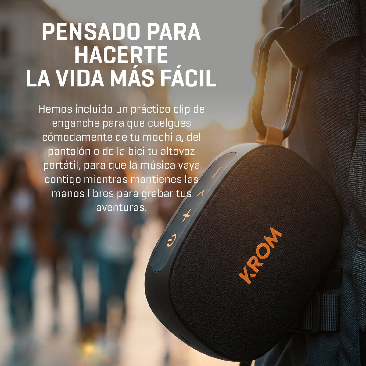 EAN 8436587976841 - Krom NXKROMGROOVY altavoz portátil o de fiesta Altavoz monofónico portátil Negro, Naranja 5 W imagen 21