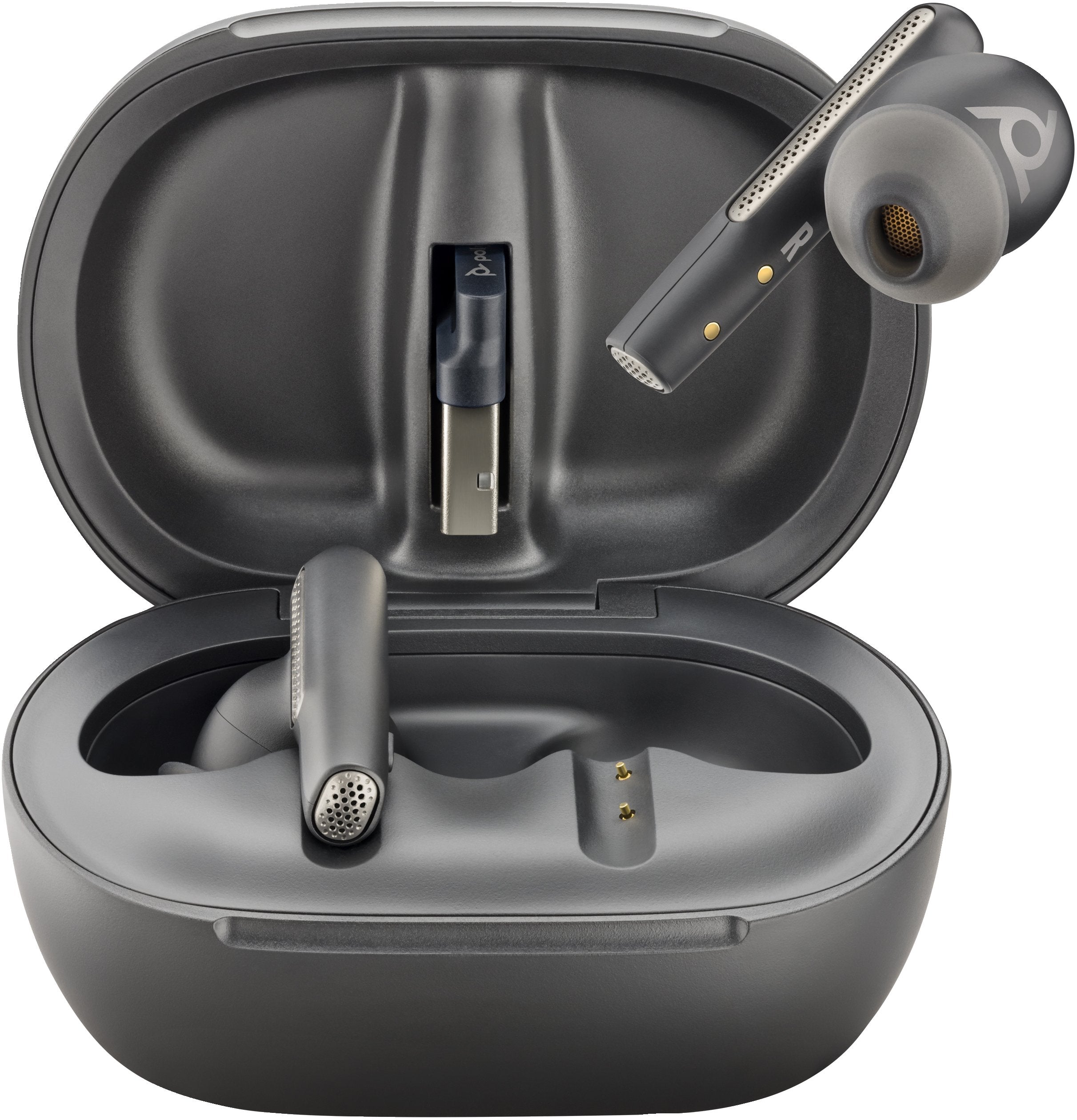 EAN 0197497053845 - Poly Voyager Free 60+ UC Carbon Black Earbuds +BT700 USB-A Adapter +Touchscreen Charge Case Auriculares I imagen 7