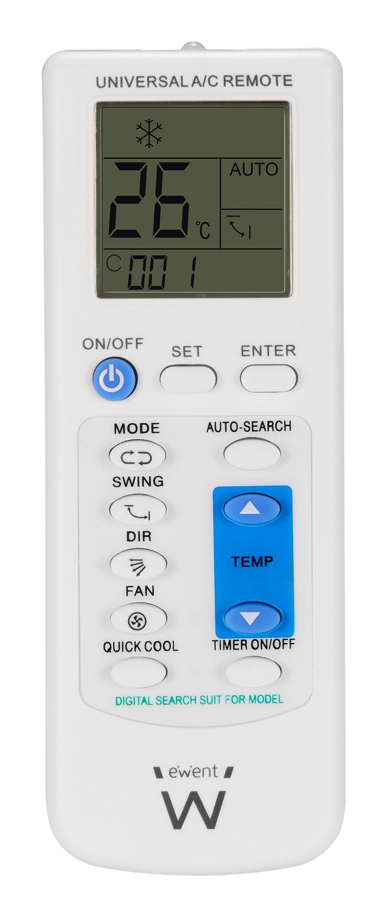 Mando A Distancia Universal Ewent Ew1579 Para Aire Acondicionado