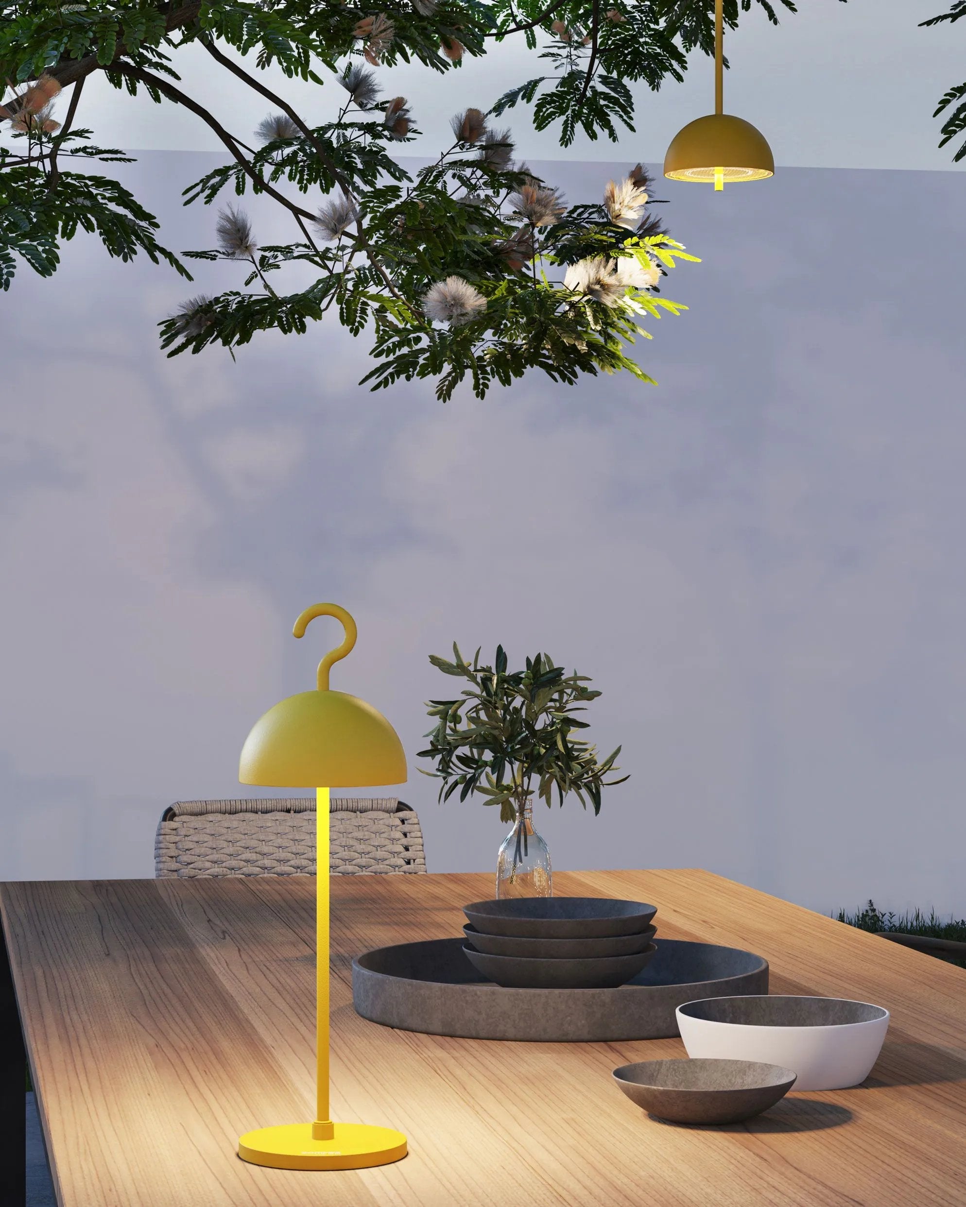 Sompex Hook Yellow Table Lamp