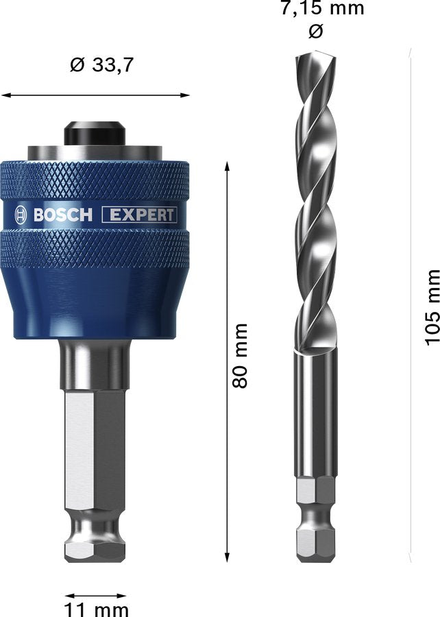 Bosch Adaptador Expert Power Change Plus, Hexagonal De 11 Mm 2608900527