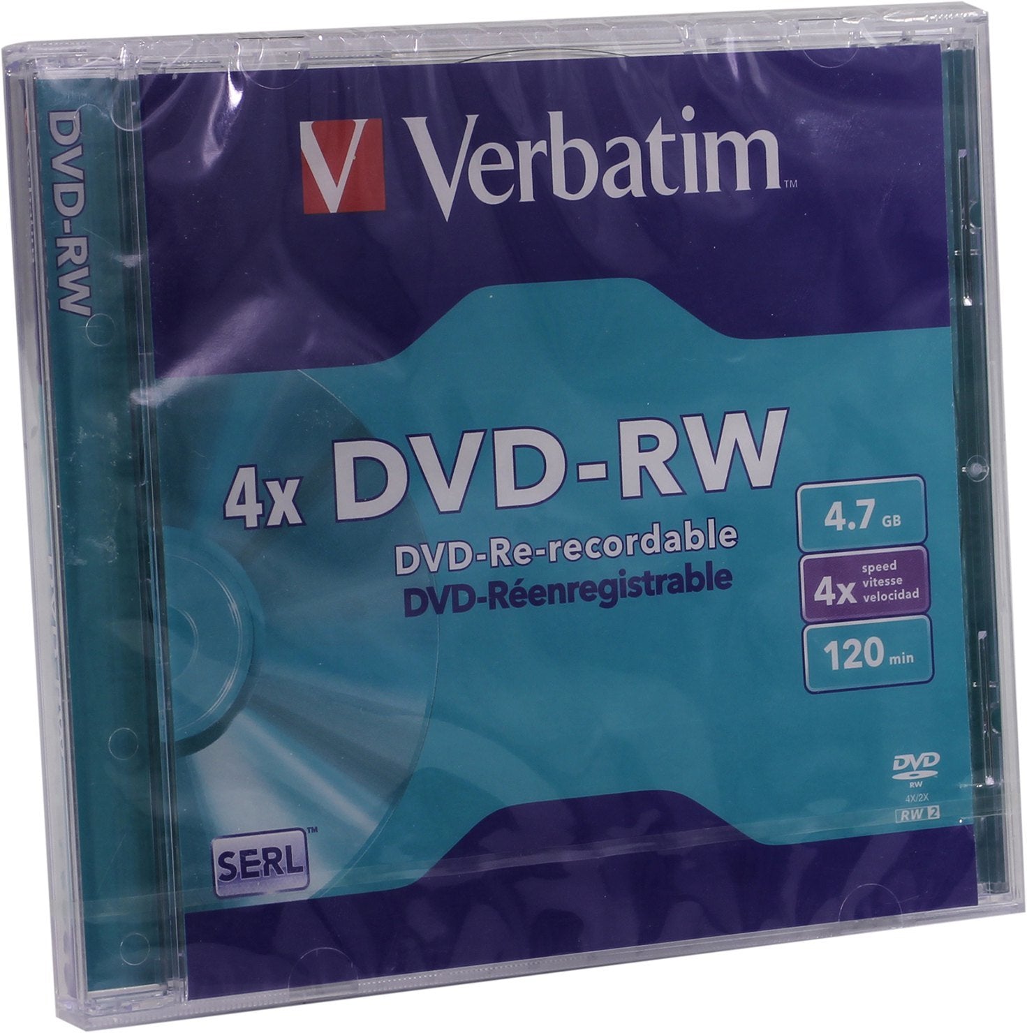 Verbatim Dvd-Rw, 4.7gb, 4x, 5 Pack Jewel Case, Superficie Matt Silver