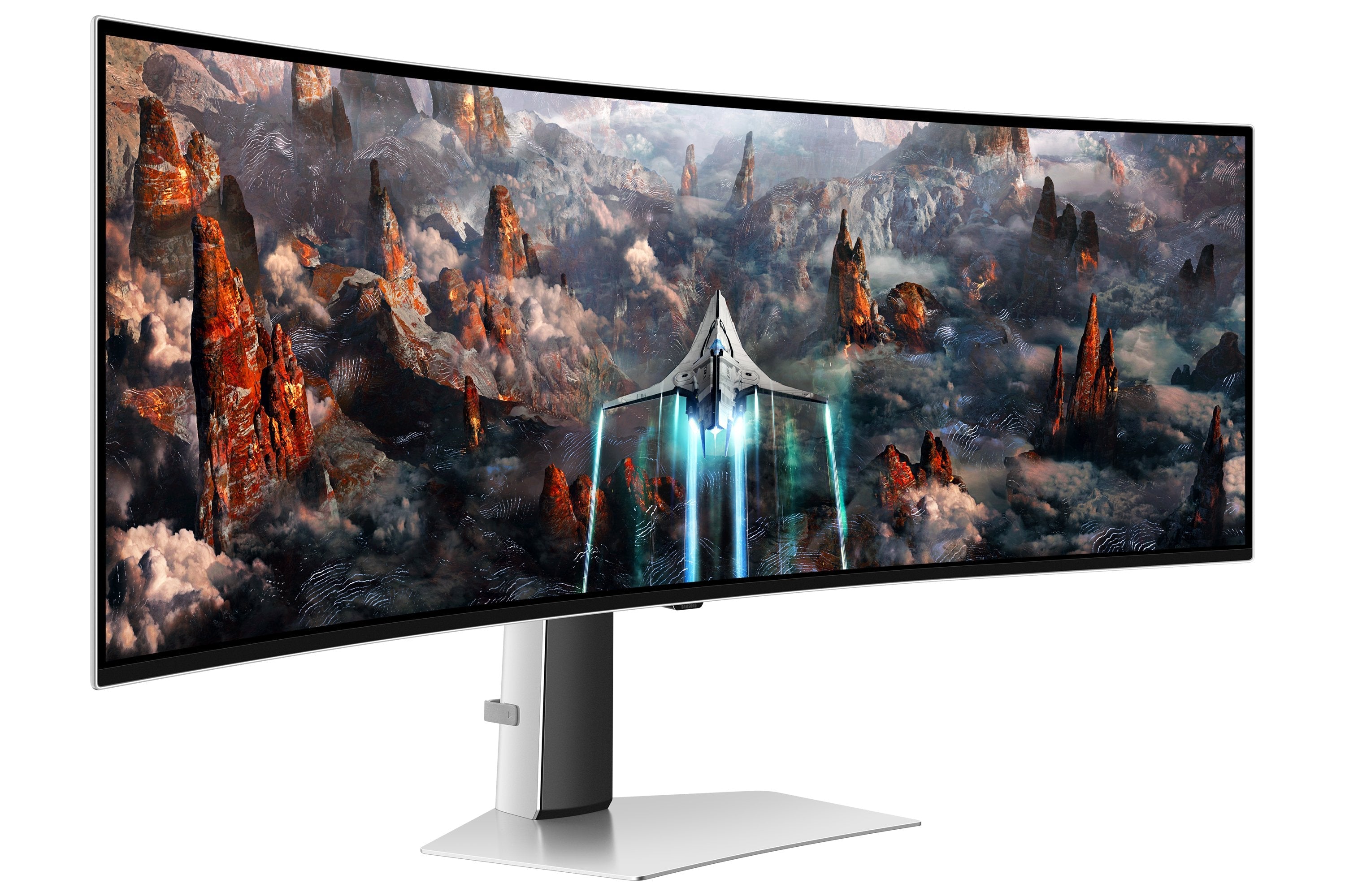 Samsung Ls49cg934suxen 49" Dwqhd 240hz Qd-Oled 0.1ms 1800r 250cd M2 1000000:1 Usb-C Cable Displayport Micro Hdmi