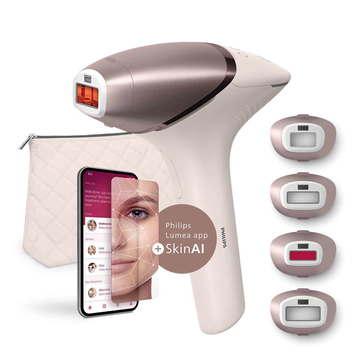Philips Bri977/00 Depiladora De Luz Pulsada Luz Pulsada Intensa (Ipl) Oro Rosado