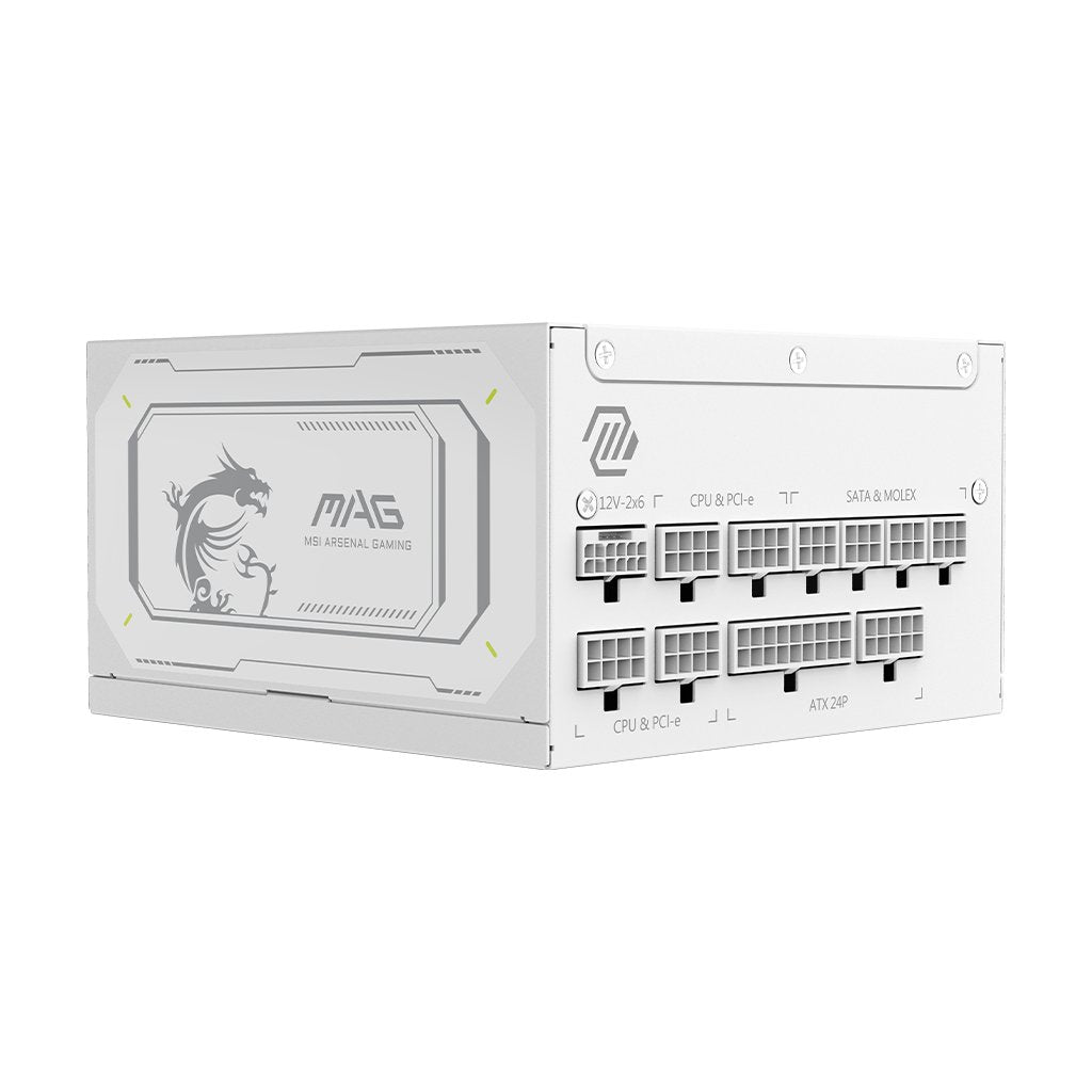 Fuente De Alimentación Msi Mag A1000gl Pcie5 White 1000 W 24-Pin Atx Atx Blanco