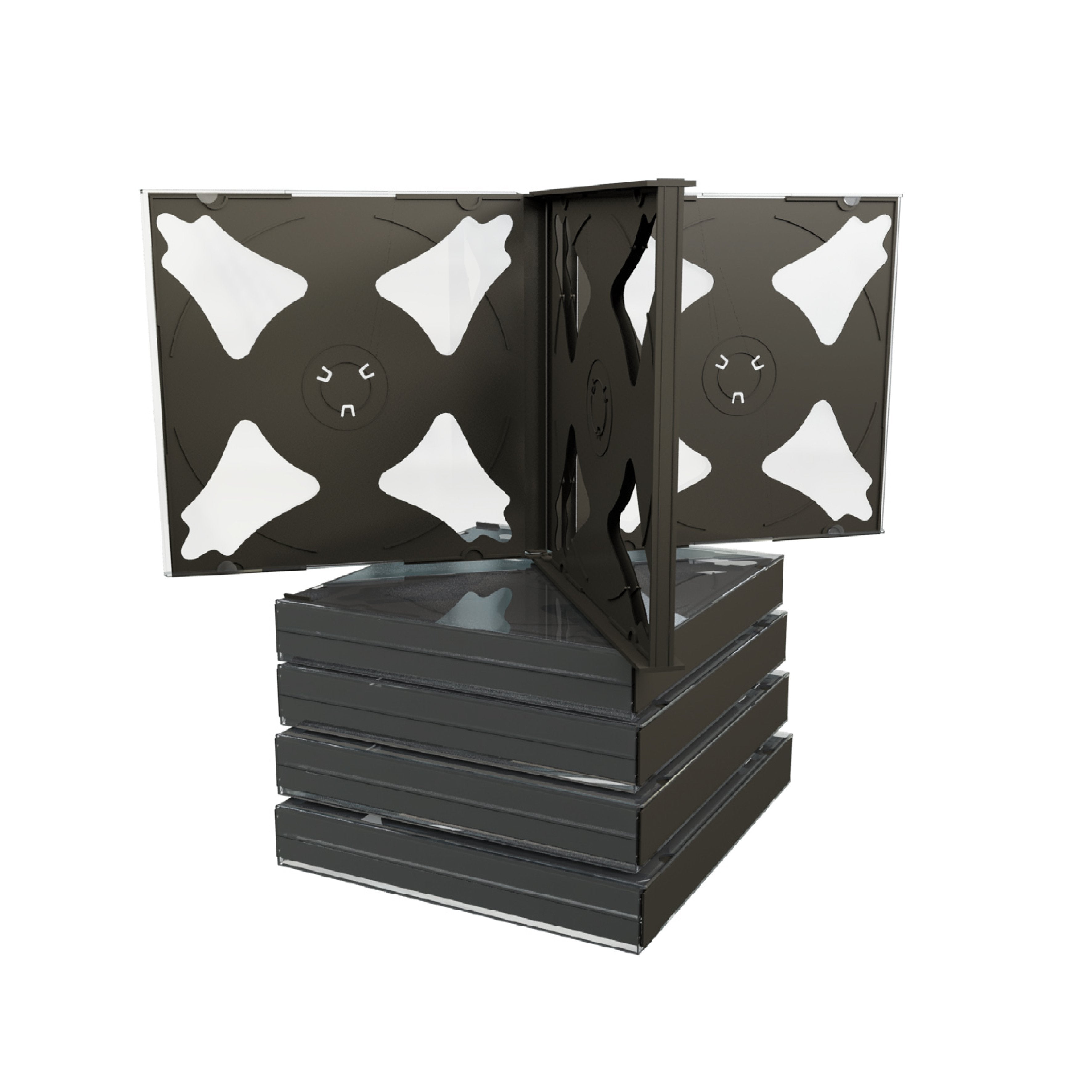 EAN 4260057123534 - MediaRange BOX34-6 funda para discos ópticos Caja transparente para CD 6 discos Negro imagen 2