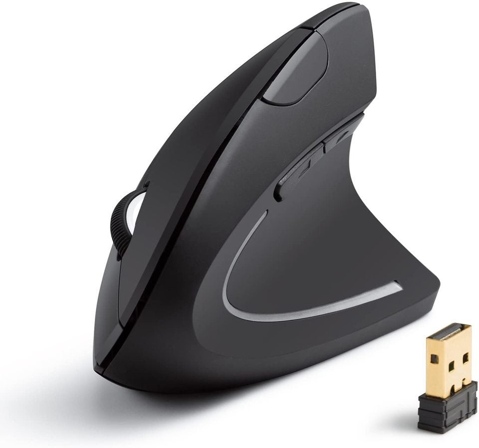 Anker A7852 Cablelose Vertikale 2.4g Ergonomische Raton Mit Nano Usb-Dongle Vor Zurck-Tasten (2x Aaa Batt. Nicht Enthalten)