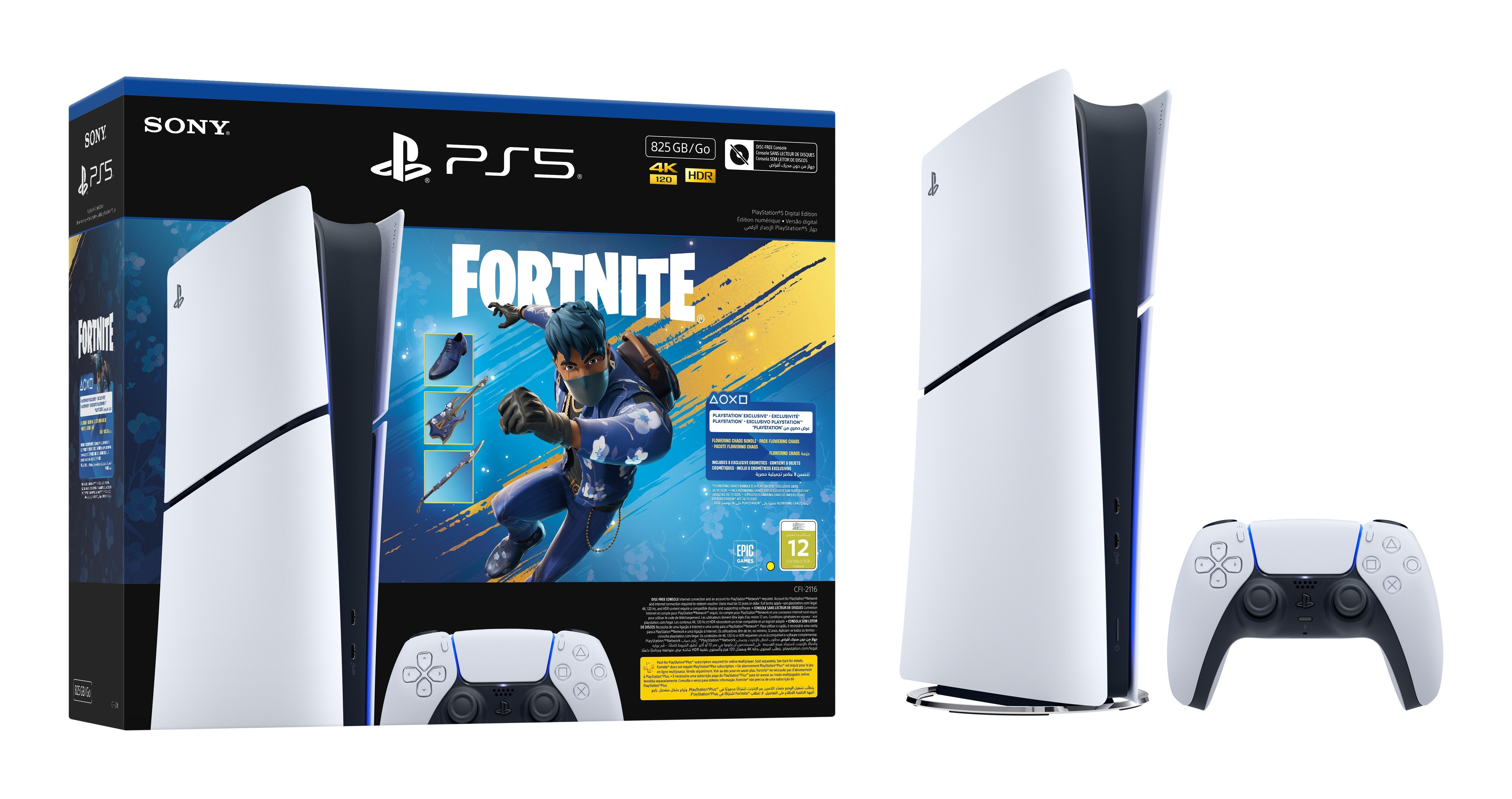 Playstation 5 Slim Digital + Fortnite Rozkwitajacy Chaos