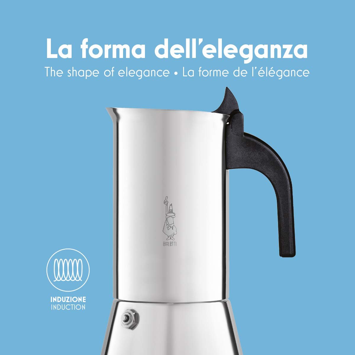 Cafetera Italiana Bialetti Venus 0,23 L Negro, Acero Inoxidable