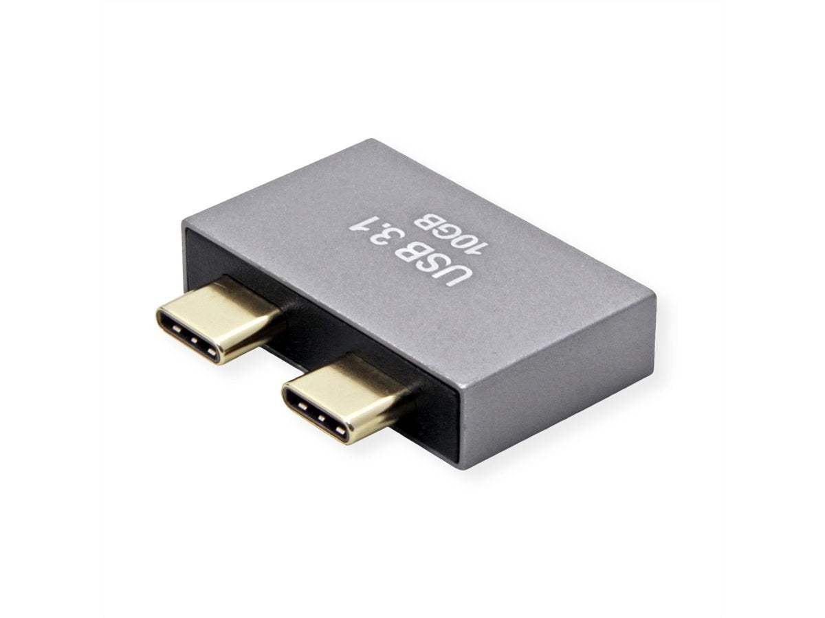 Roline Usb 3.2 Gen 2 Adapter, 2x Usb Typ C - 1x Typ A + 1x C, St Bu, Silberfarben