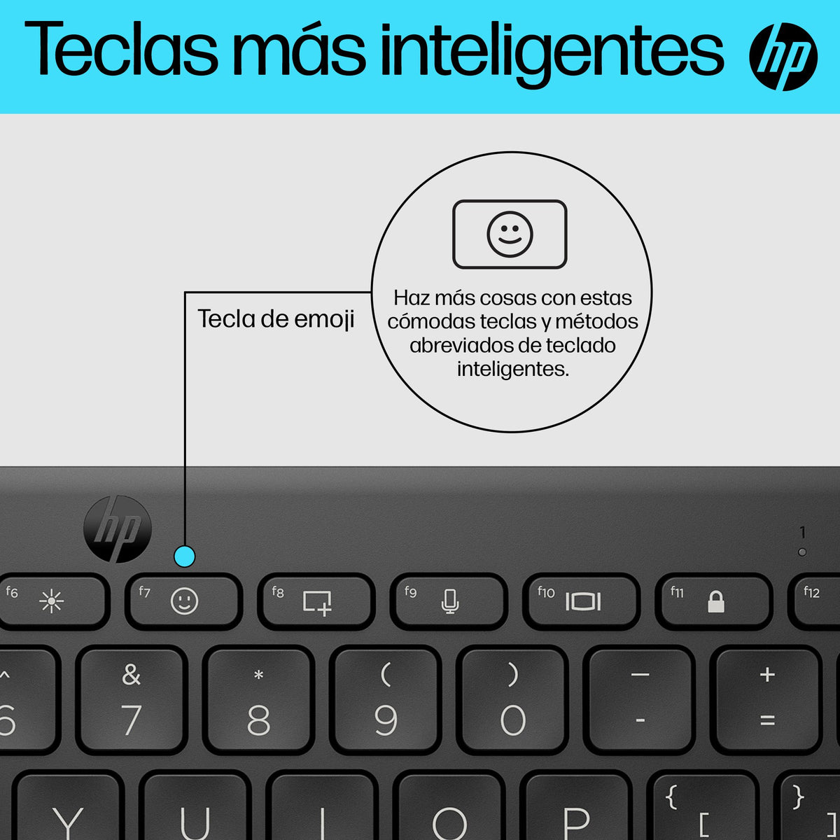 EAN 0196548515943 - HP 350 BLK Compact Multi-Device Keyboard teclado Hogar Negro imagen 9