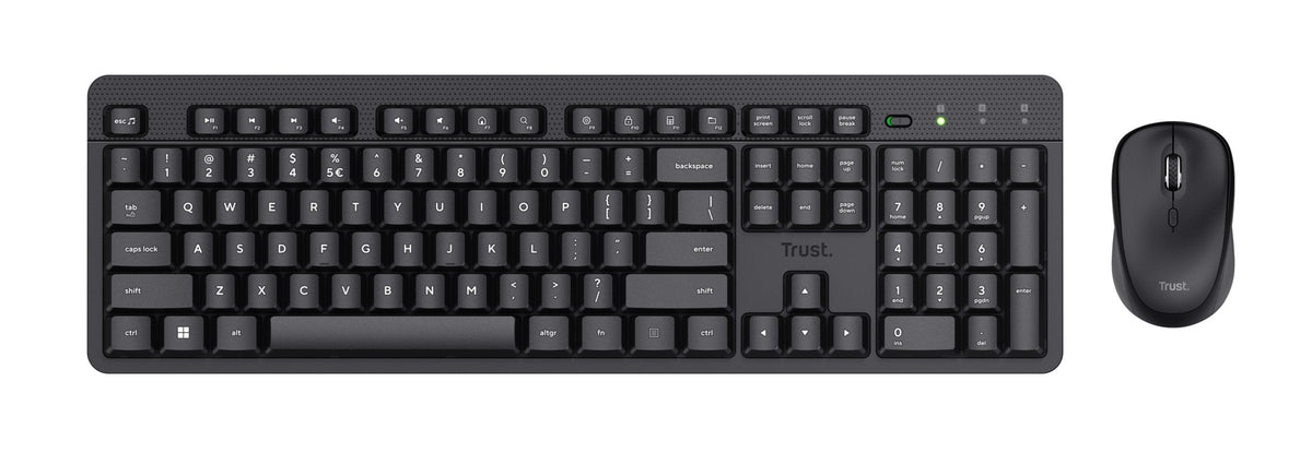 Teclado Trust Ody Ii De Membrana Inalámbrico Con Ratón Incluido Y Perfil Bajo