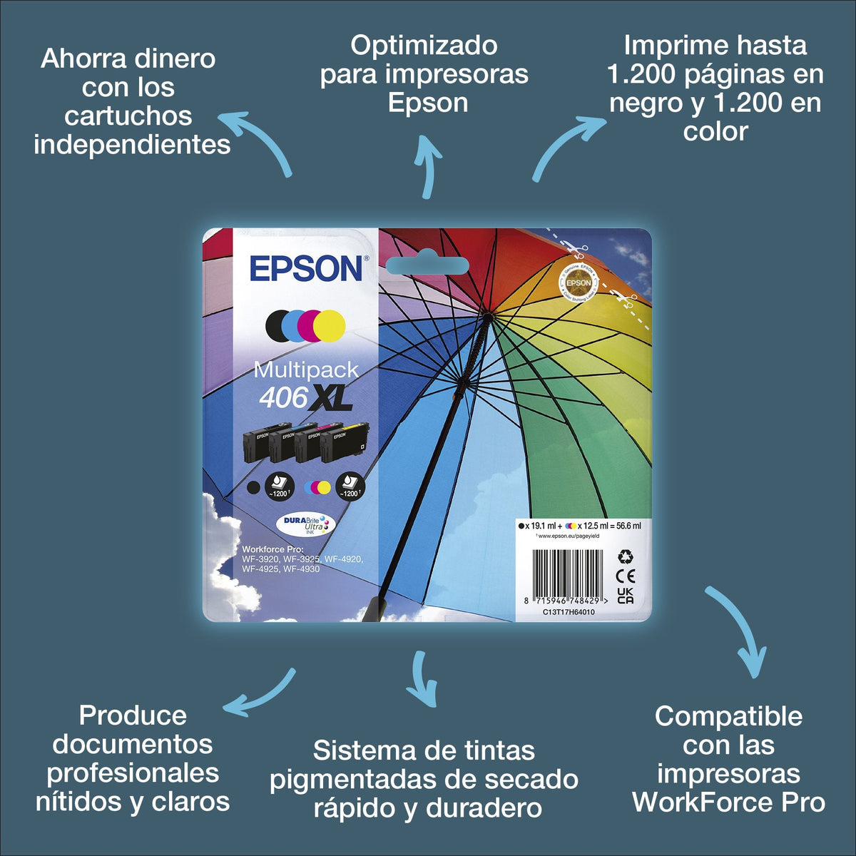 Epson Multipack 4-Colours 406xl Durabrite Ultra Ink
