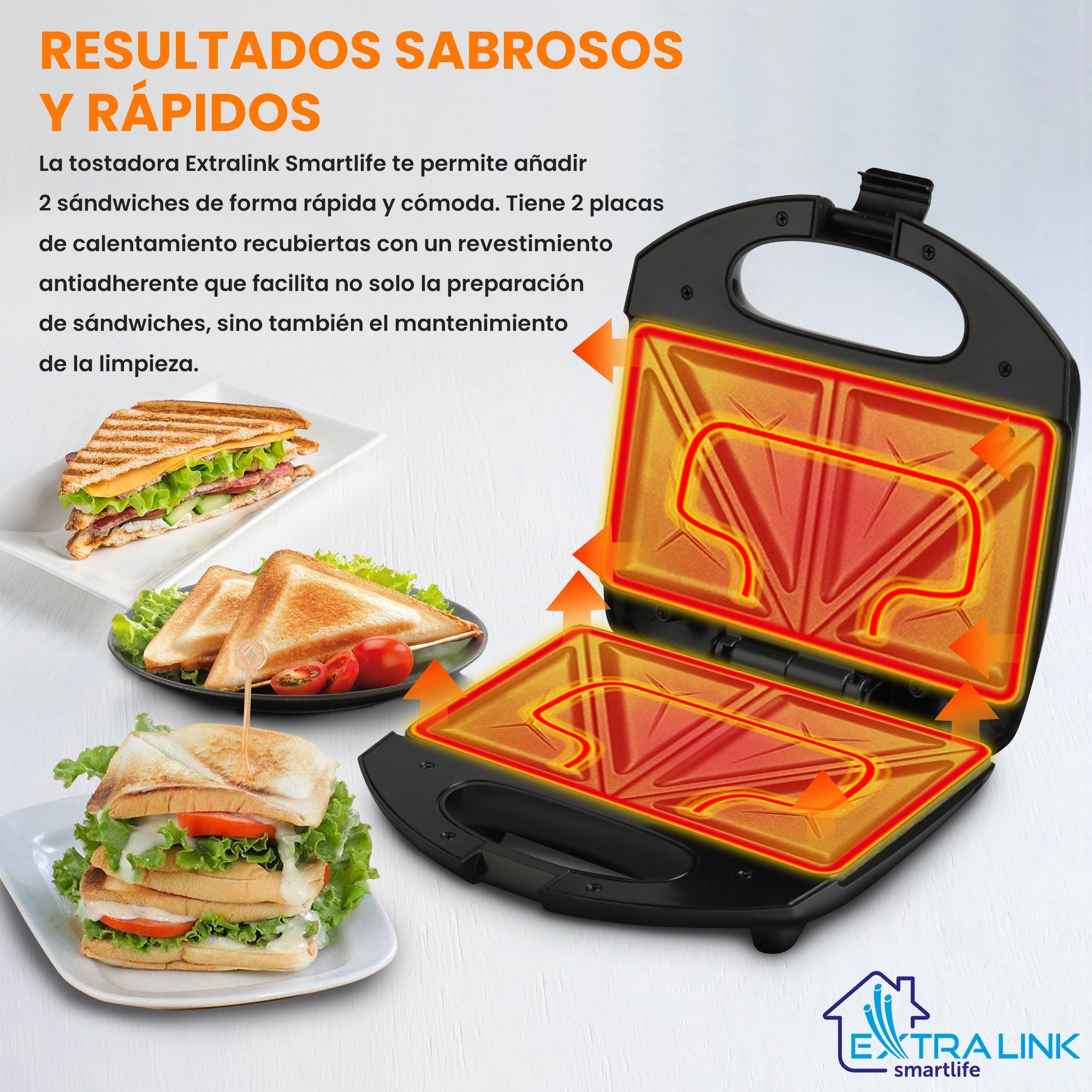 Extralink Smart Life Sandwich Maker Sj-22, 750w