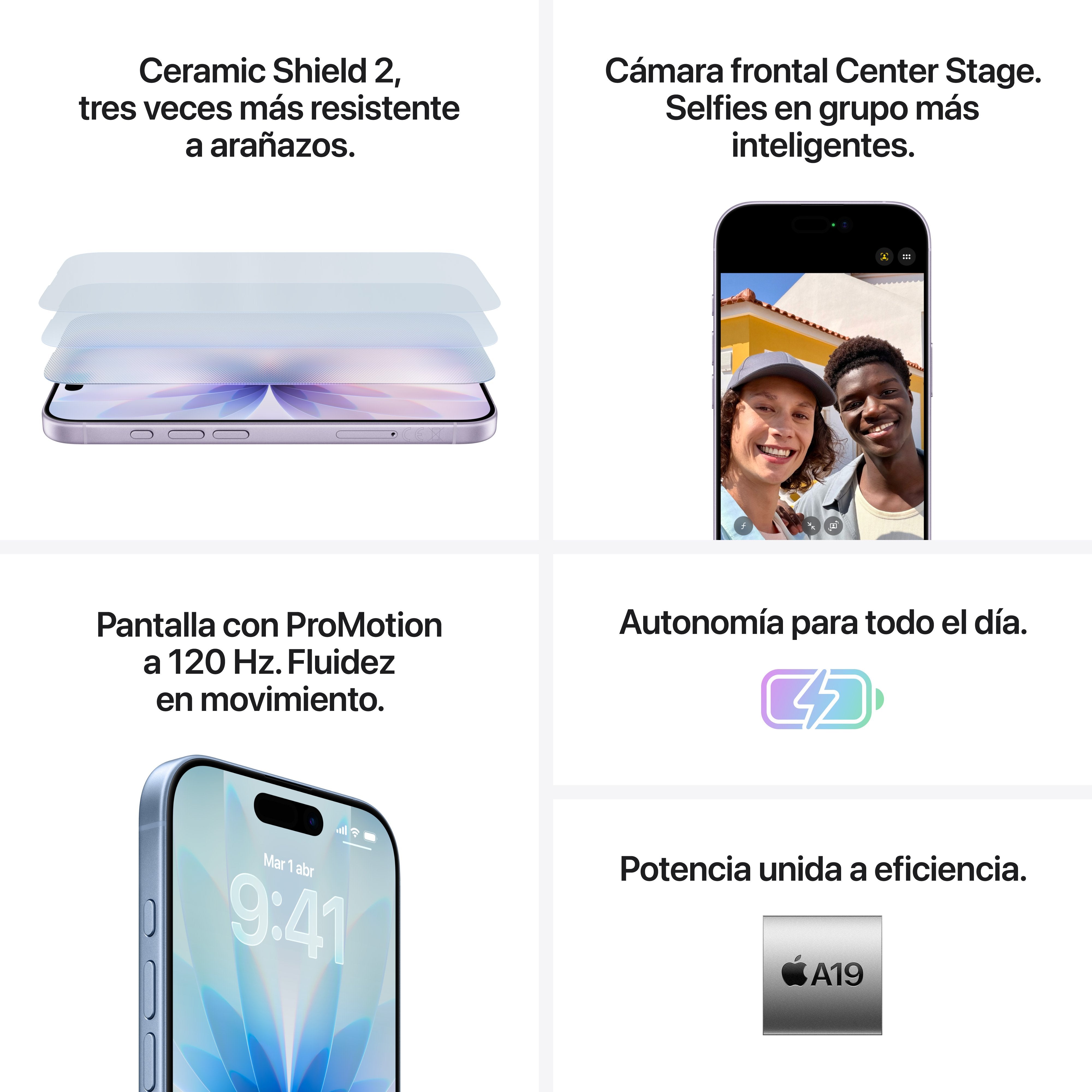EAN 0195950643701 - Apple iPhone 17 16 cm (6.3") SIM doble iOS 26 5G USB Tipo C 256 GB Blanco imagen 6