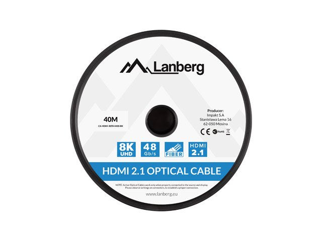 EAN 5901969437546 - Lanberg CA-HDMI-30FB-0400-BK cable HDMI 40 m HDMI tipo A (Estándar) Negro imagen 4